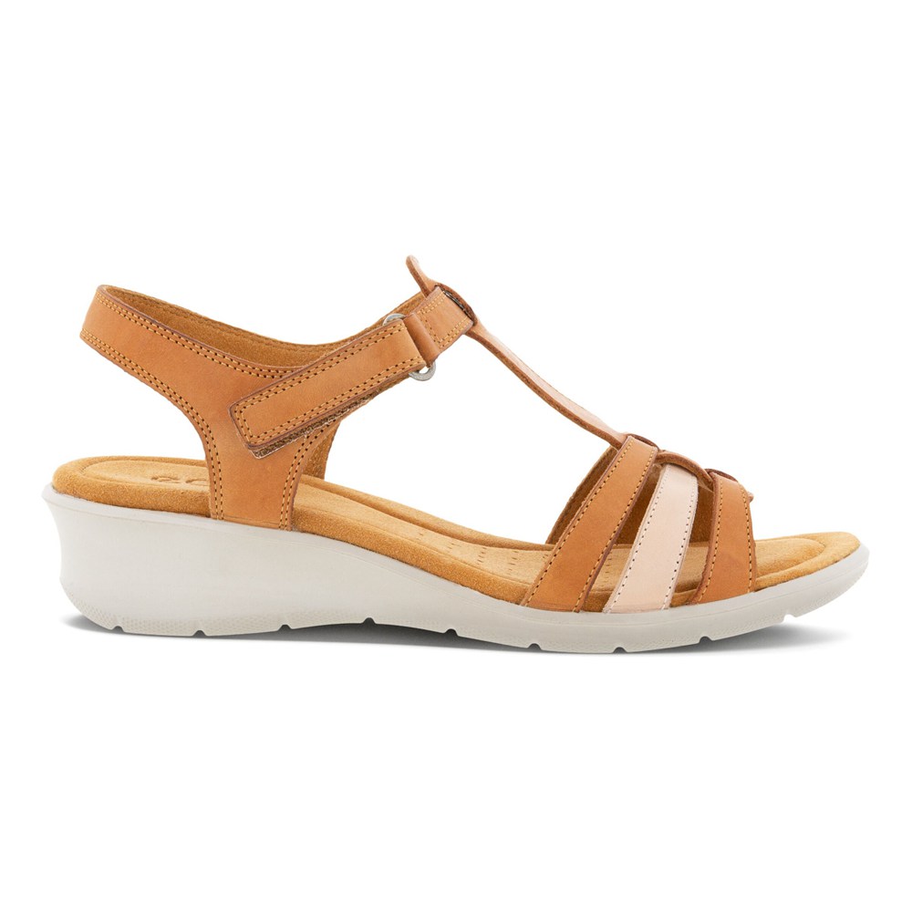 ECCO Womens Sandals Orange - Finola T-Bar Strap - MAX-835712